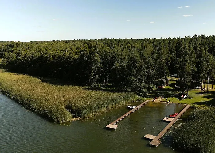 Resort-15m Od Brzegu,prywatna Plaza,widok Na Jezioro,wi-fi Деревянный коттедж Makosieje